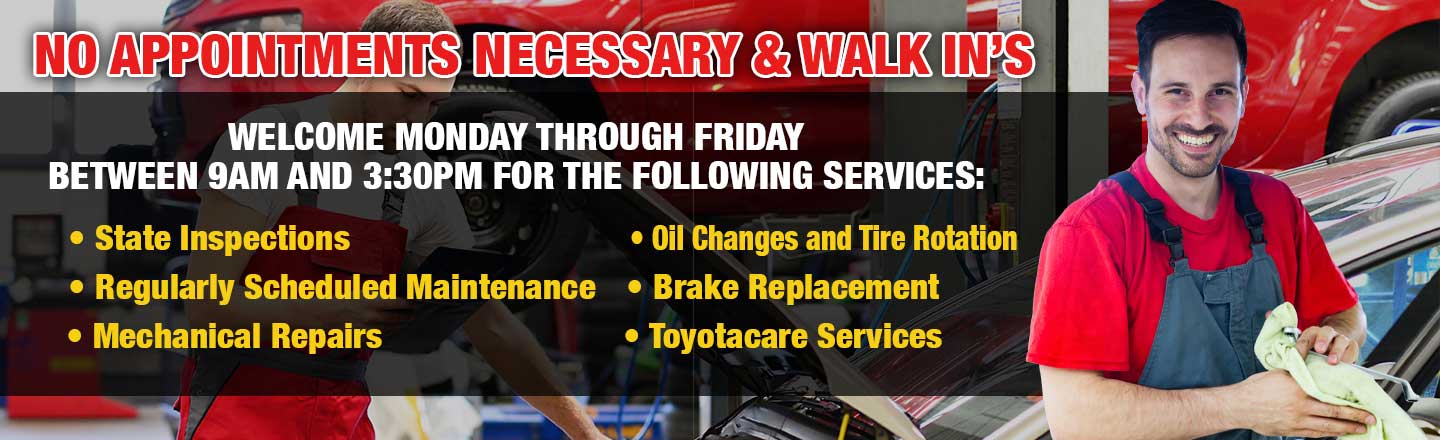 No Appointments Necessary and Walk In's | Ken Ganley Toyota PA in Pleasant Hills PA